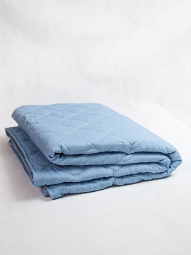 Покрывало стёганое изо льна ЭкоЛазурь