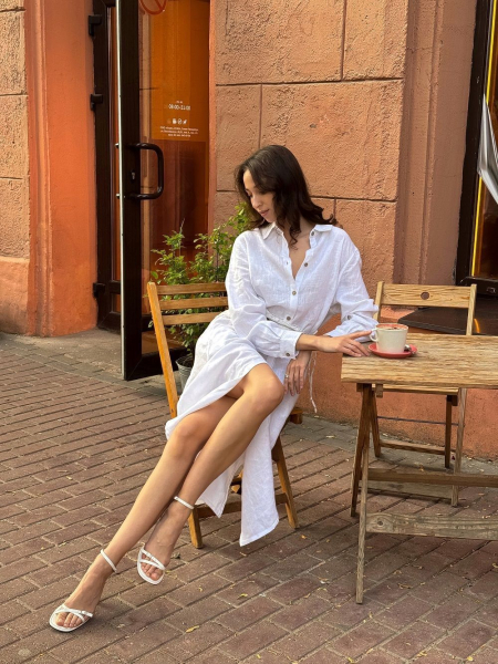 Платье-рубашка Fresh white