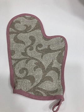 Рукавица для бани изо льна Злато