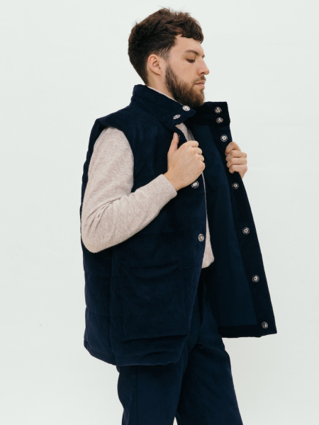 Жилет стеганый velvet Snowfall limited sea