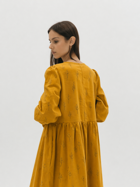 Платье flannel Margo limited mustard trees