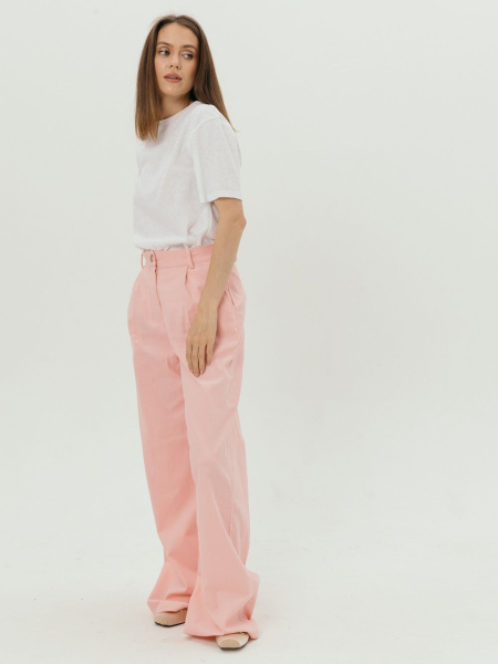 Брюки-палаццо velvet Parisian dusty rose
