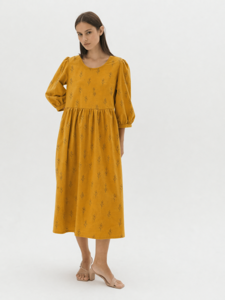 Платье flannel Margo limited mustard trees