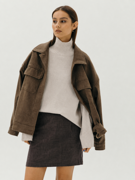 Юбка wool Bertha limited chocolate
