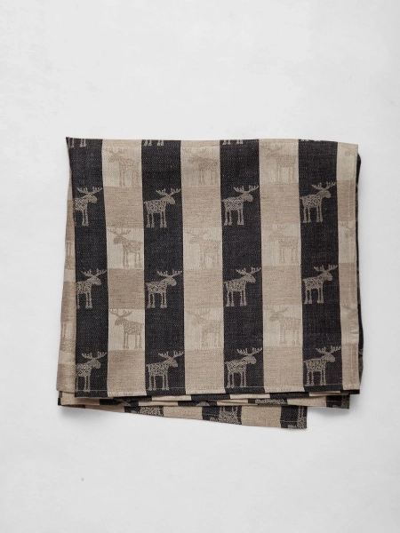 Полотенце льняное Лоси цвет 01