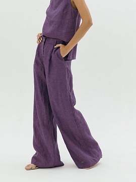 Брюки-палаццо Parisian limited eggplant melange
