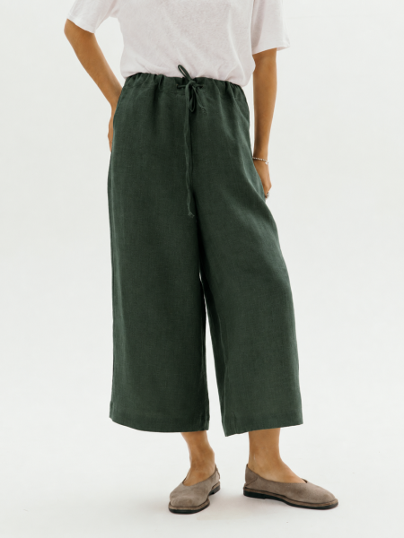Брюки-кюлоты Kaia limited green