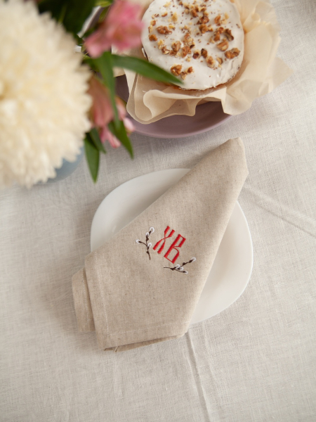 Салфетка льняная ХВ