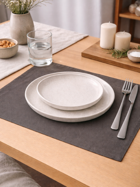 Плейсмат льняной цвет шоколад