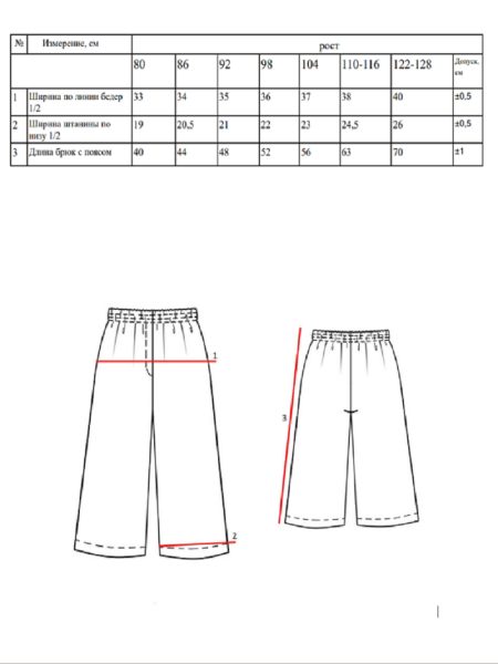 Кюлоты детские Emma limited green