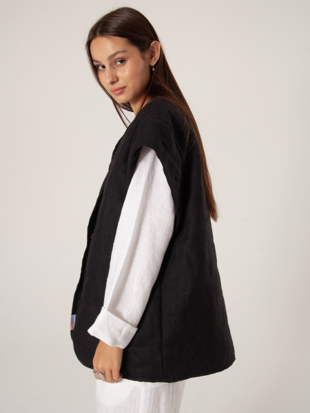 Куртка-жилет Boho black