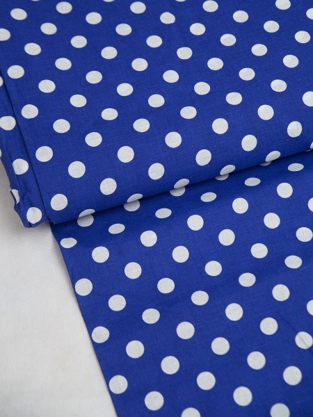 Ткань льняная Горошек-5