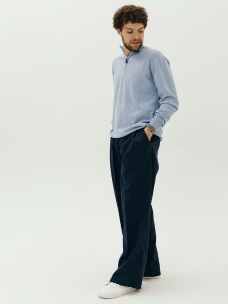 Брюки wool Wide limited sea