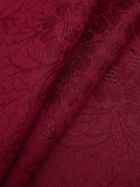 Ткань льняная Космея бордо