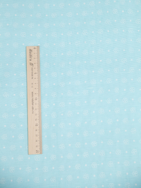 Ткань льняная Незабудки-1