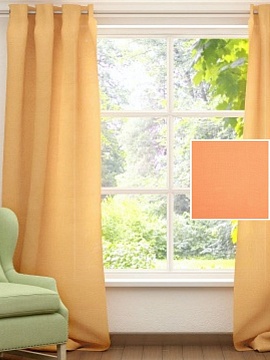 Шторы льняные Классика-2 цвет персик