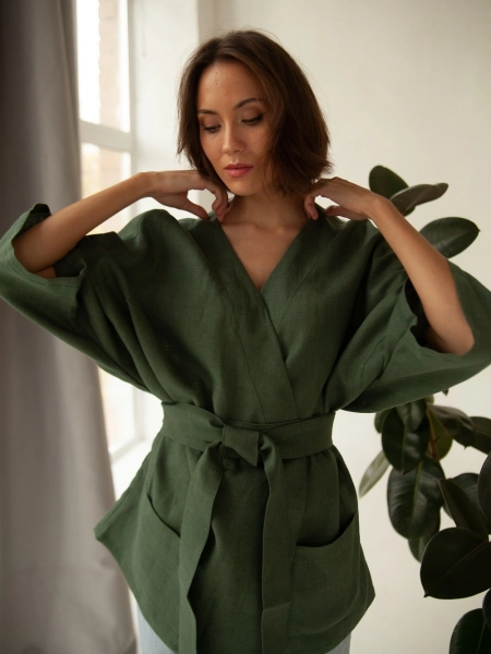 Кимоно Sakura limited green