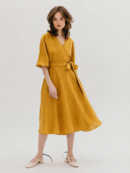 Платье Blossom limited mustard