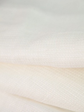 Ткань льняная Вафельная цвет белый арт.1157