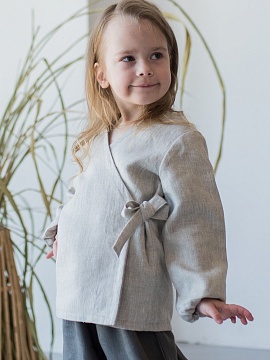 Ветровка детская на завязках natural