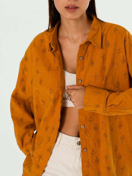 Рубашка flannel Celine limited mustard trees