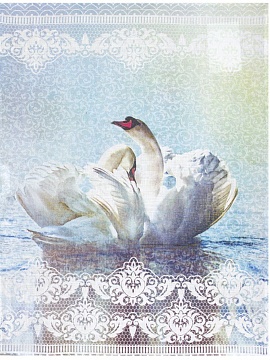Полотенце льняное Лебеди