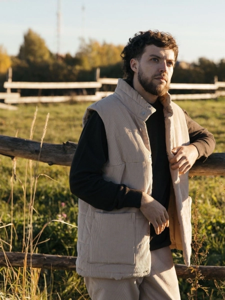 Жилет стеганый velvet Snowfall limited beige