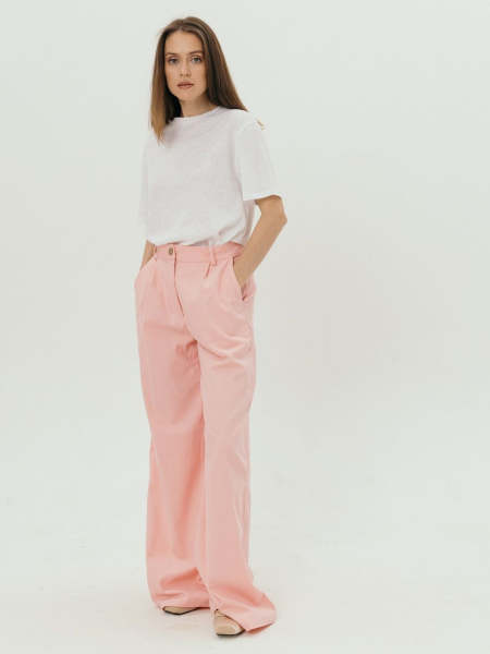 Брюки-палаццо velvet Parisian dusty rose