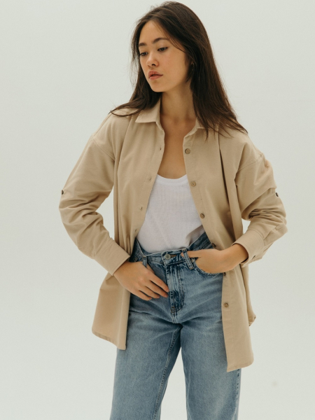 Рубашка flannel Celine natural