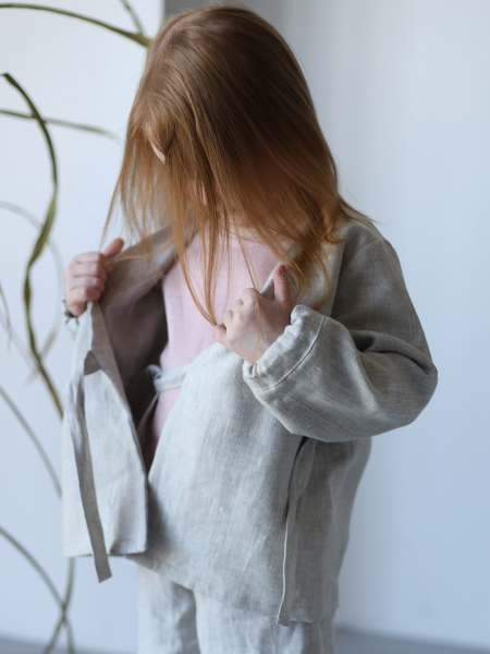 Ветровка детская на завязках natural