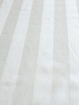 Льняная ткань Белые полоски арт.357-4