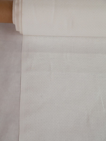 Льняная ткань Атлантида цвет белый арт.430-3