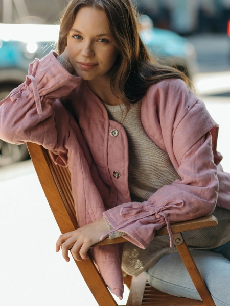 Куртка-жилет Boho dusty rose