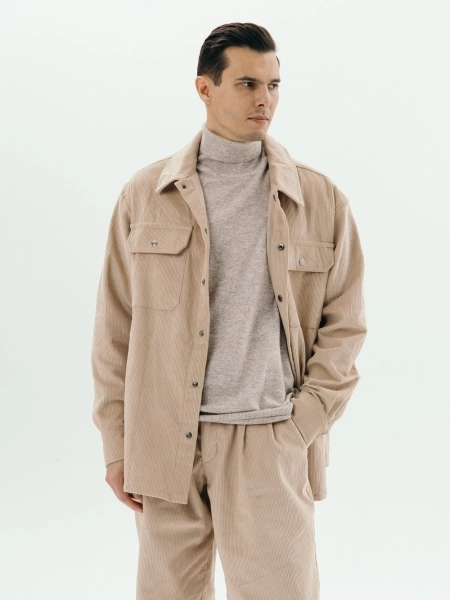 Рубашка velvet Larger limited beige