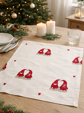 Салфетка льняная Гномы