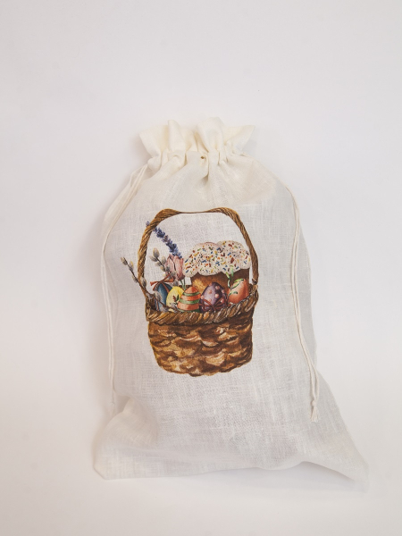 Мешочек льняной Пасхальные куличи