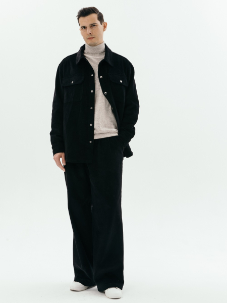 Брюки velvet Wide black