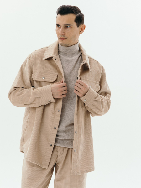 Рубашка velvet Larger limited beige