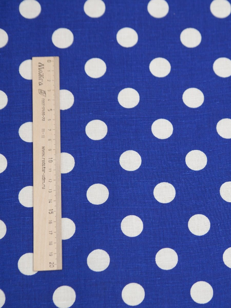 Ткань льняная Горошек-5