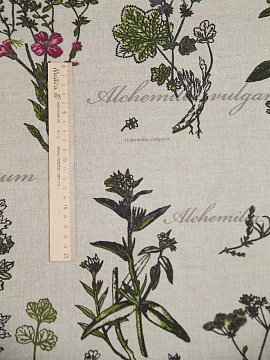 Ткань льняная Ботаника