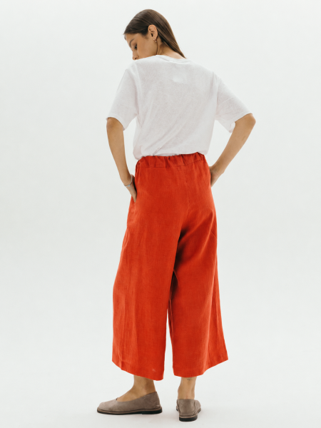 Брюки-кюлоты Kaia limited terracotta